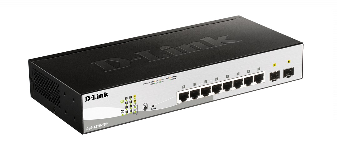 8-Port Gigabit Smart Managed PoE Switch with 2 Gigabit SFP ports