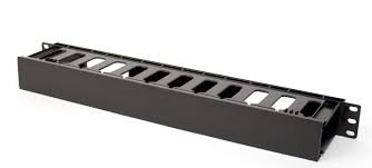 1U Cable Manager, Metal With Cover
